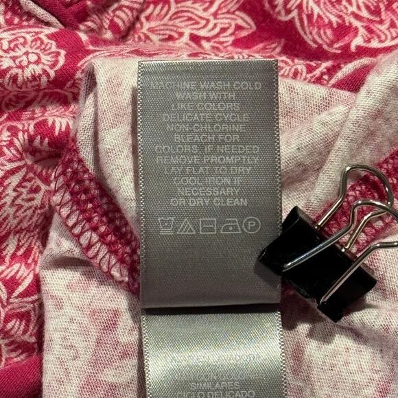 Liz Claiborne Top Cottage Boho Coquette Romantic Floral Feminine Prairie Pink XL - Picture 5 of 7